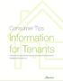 Checklist for tenants