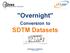 Overnight SDTM Datasets