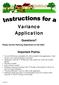 Variance Application