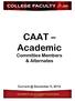 CAAT Academic Committee Members & Alternates