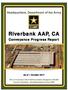 Riverbank AAP, CA. Conveyance Progress Report