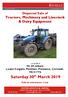 Dispersal Sale of Tractors, Machinery and Livestock & Dairy Equipment. on behalf of Mr JM Jelbert Lower Keigwin, Pendeen, Penzance, Cornwall, TR19 7TS