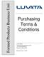 Purchasing Terms & Conditions