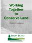 Working Together to Conserve Land