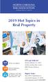 2019 Hot Topics in Real Property