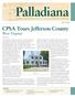 JOURNAL OF CENTER FOR PALLADIAN STUDIES IN AMERICA. CPSA Tours Jefferson County. Cedar Lawn