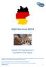 AQA German GCSE. Sample Writing Questions Foundation and Higher