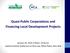 Quasi-Public Corporations and Financing Local Development Projects