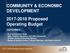 COMMUNITY & ECONOMIC DEVELOPMENT Proposed Operating Budget